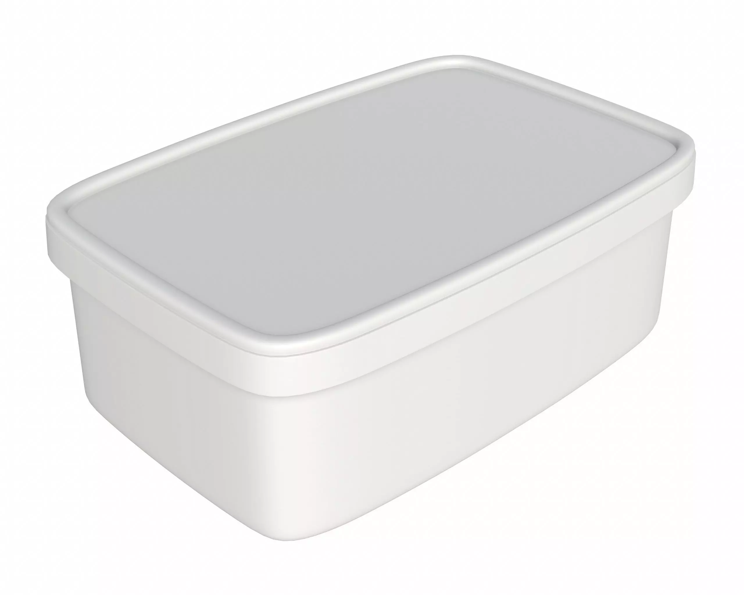 Ice cream dessert plastic package box for mockup 3D model