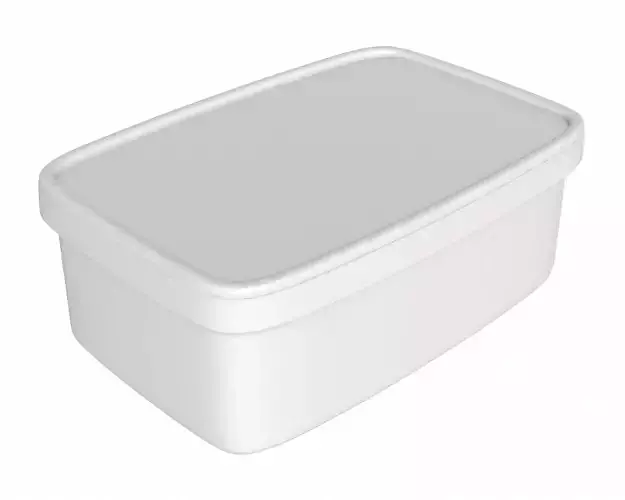 Ice cream dessert plastic package box for mockup 3D model