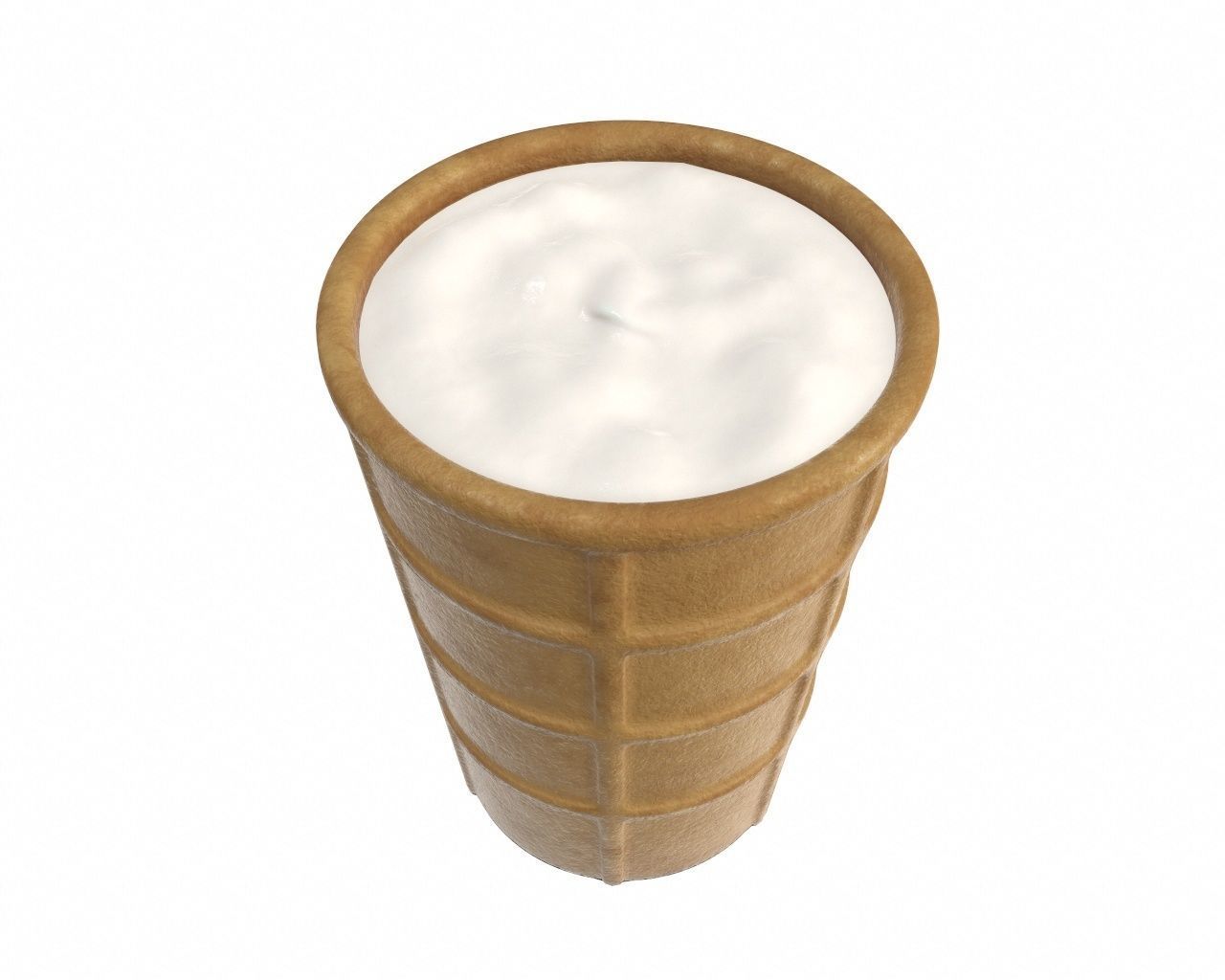Ice cream in waffle cup 3D model_4