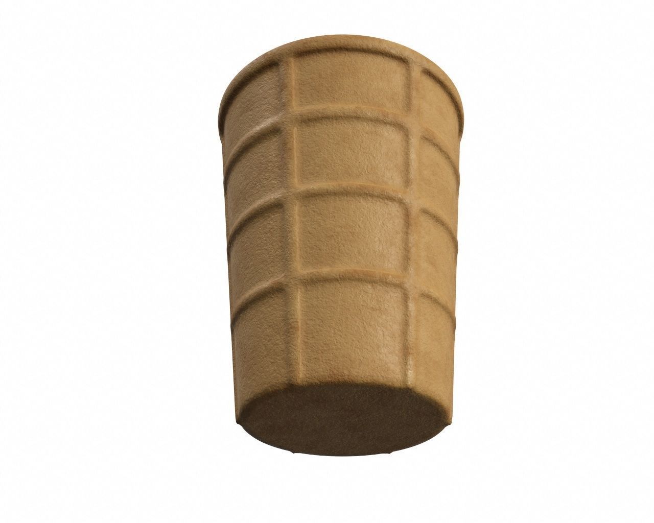 Ice cream in waffle cup 3D model_3