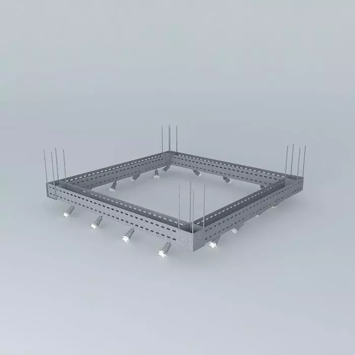 Eletrocalha c spots cannons Light Vray Free 3D model_0