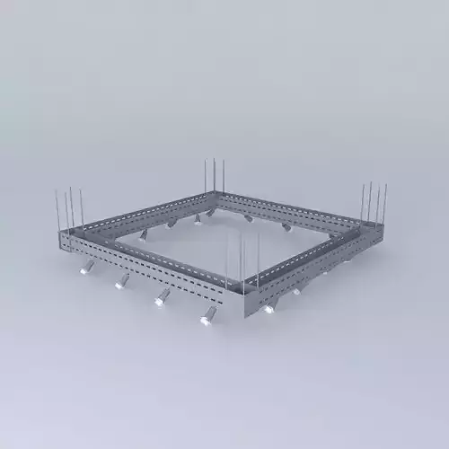 Eletrocalha c spots cannons Light Vray