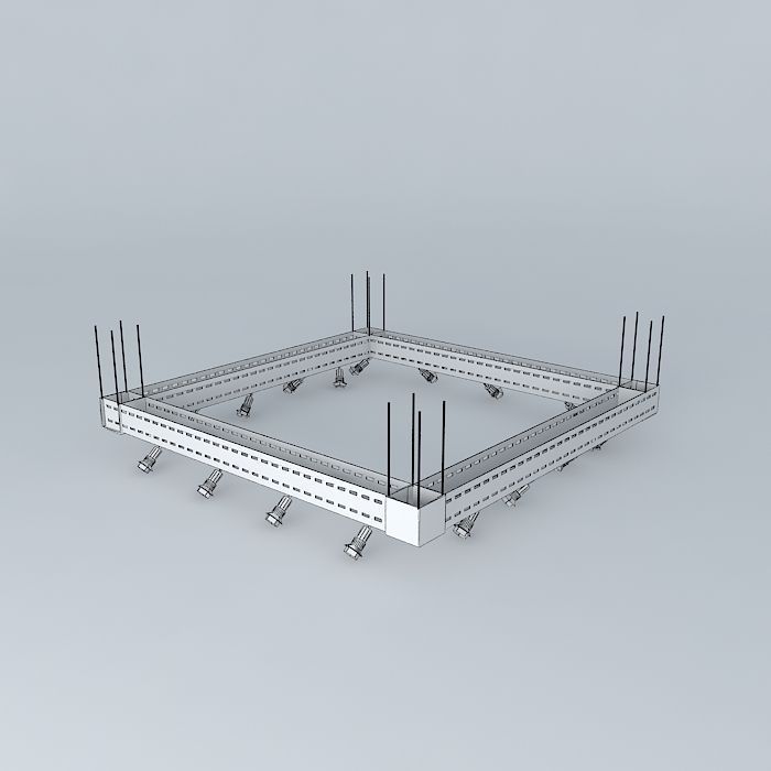 Eletrocalha c spots cannons Light Vray Free 3D model_3