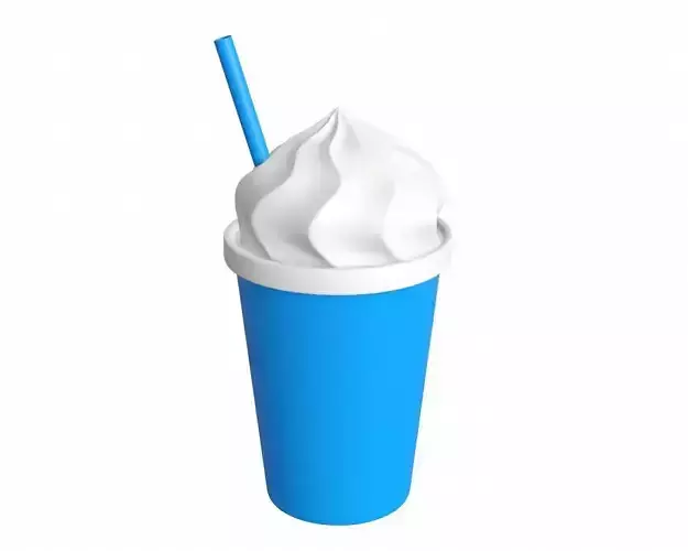 Plastic cup with ice cream shape for mockup