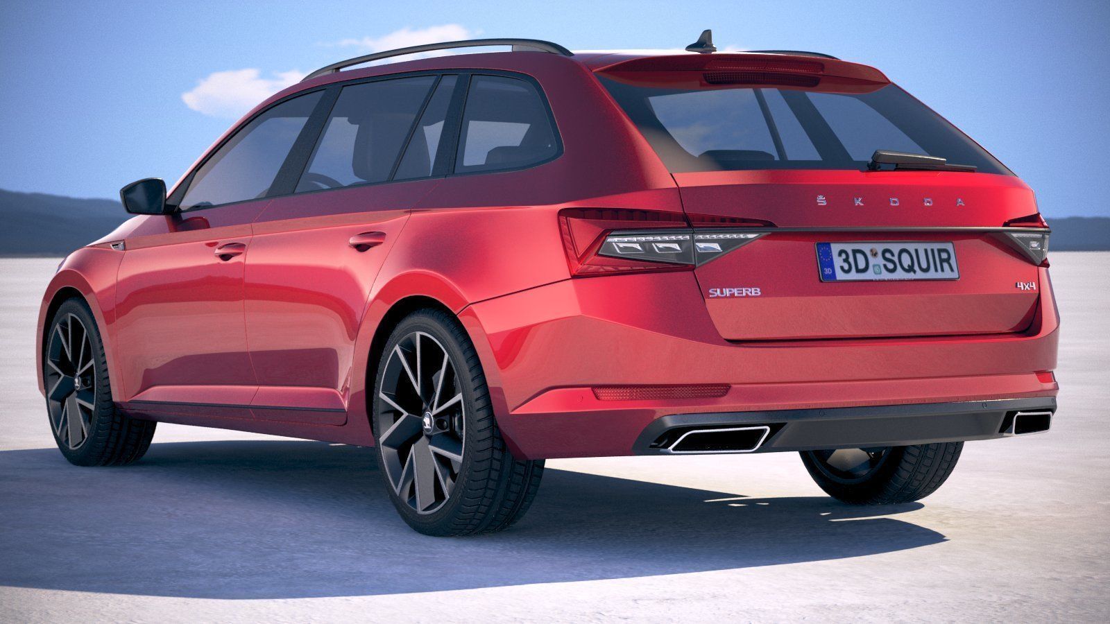 Skoda Superb Combi 2020 3D model_3