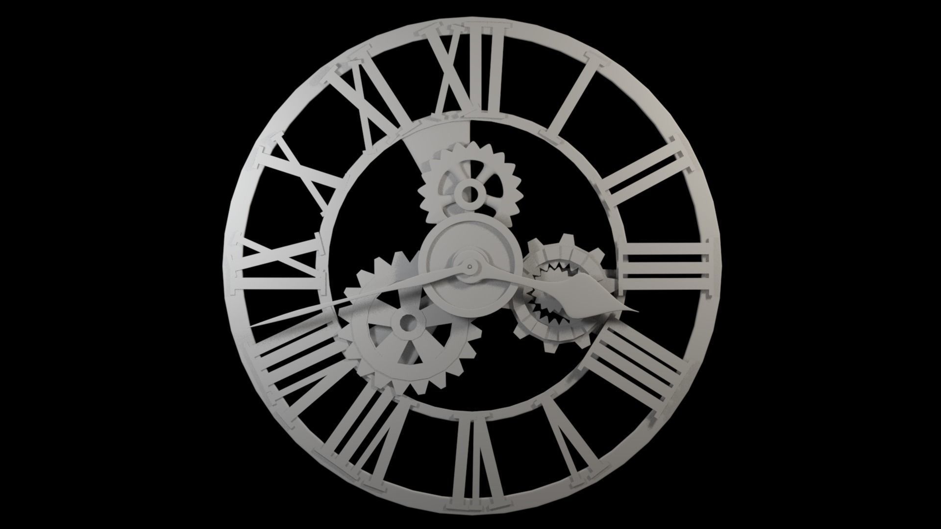 sTEAMpUNK wALL CloCK 3D model_2