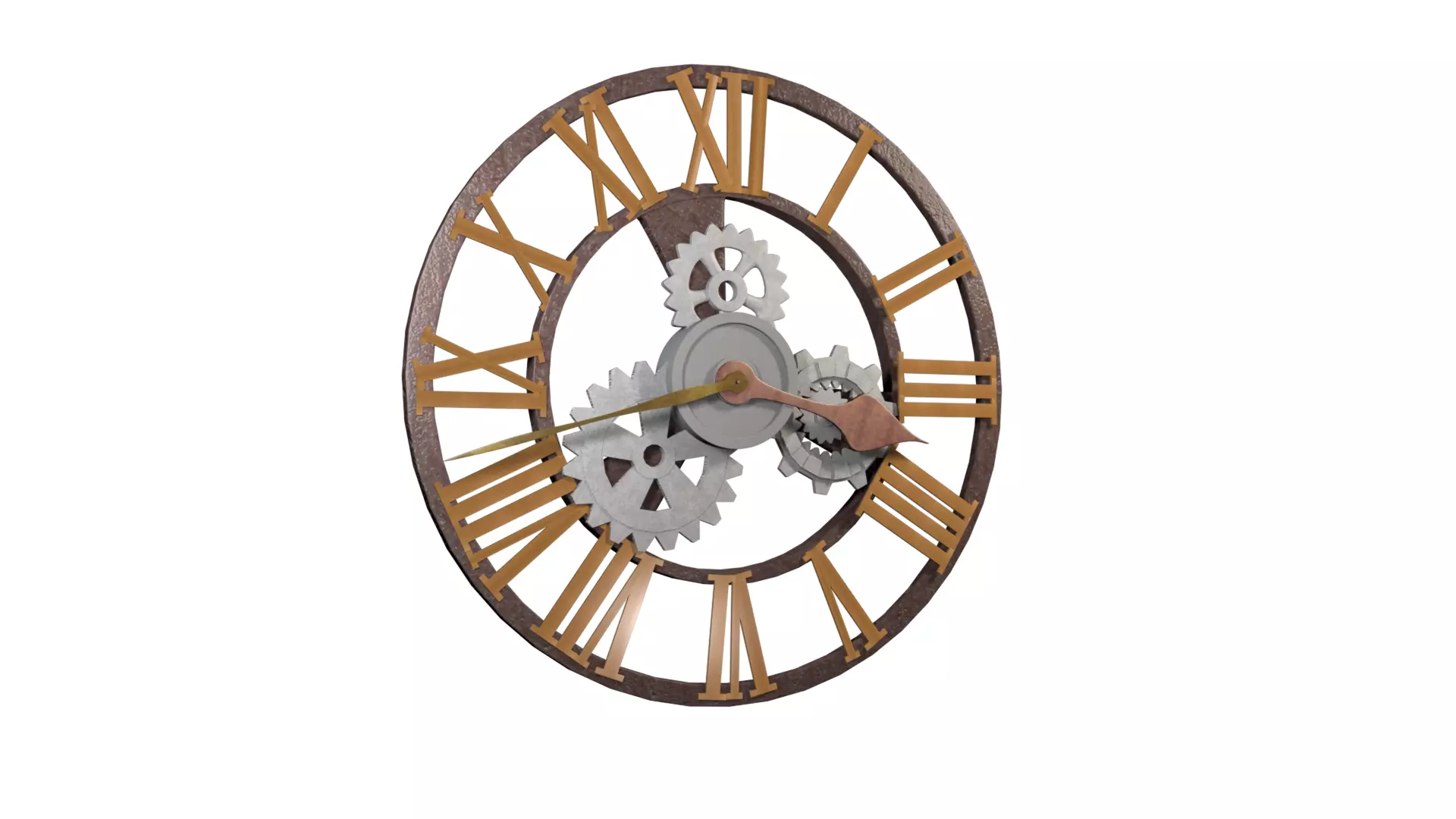 sTEAMpUNK wALL CloCK 3D model_0