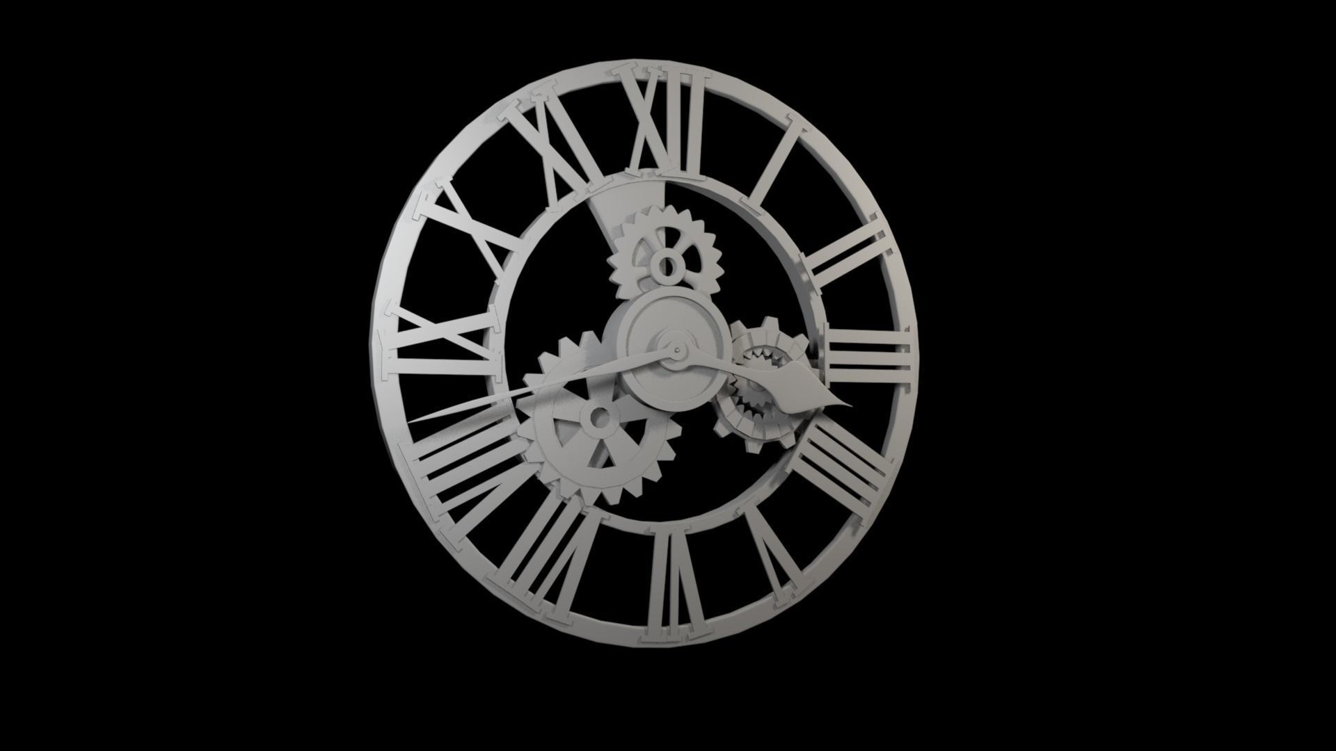 sTEAMpUNK wALL CloCK 3D model_1
