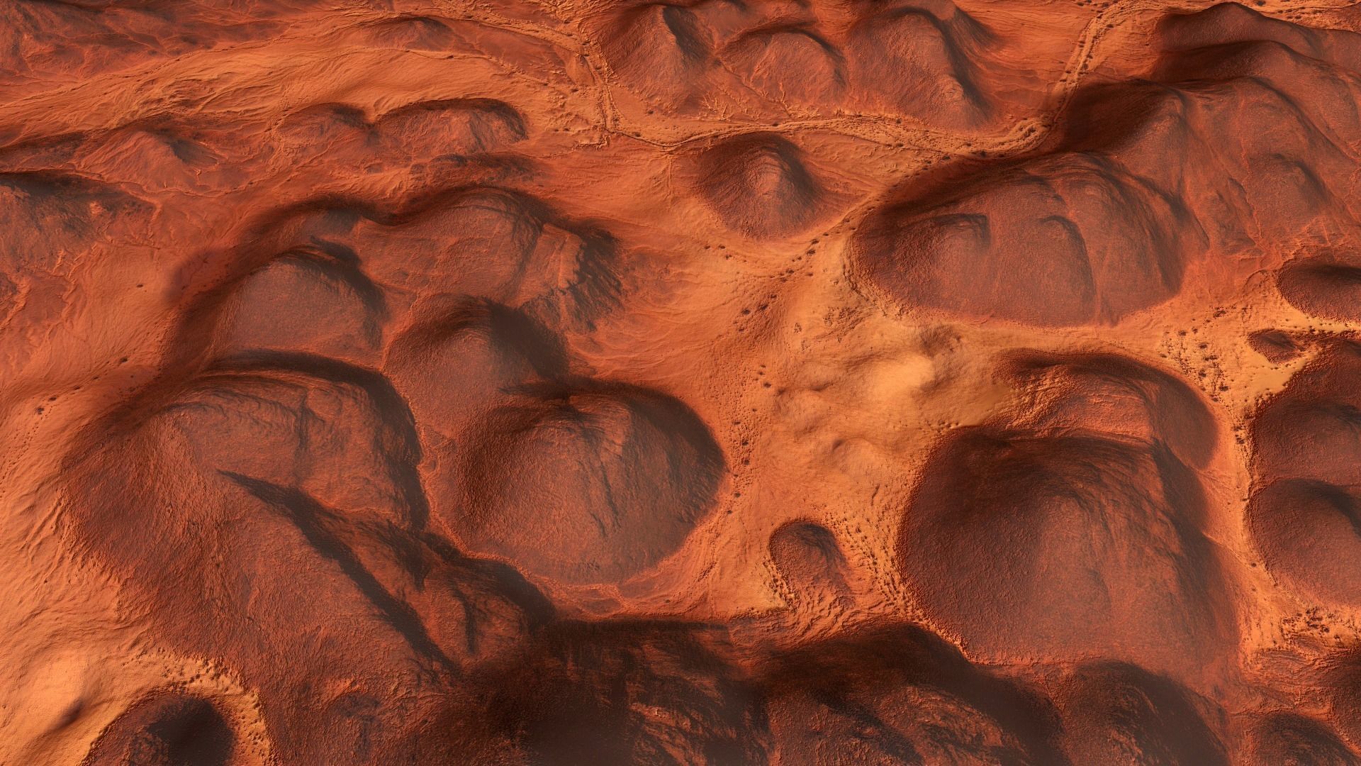 Mars Hills  Planet Mountain Terrain Landscape Desert PBR 05 Low-poly 3D model_13