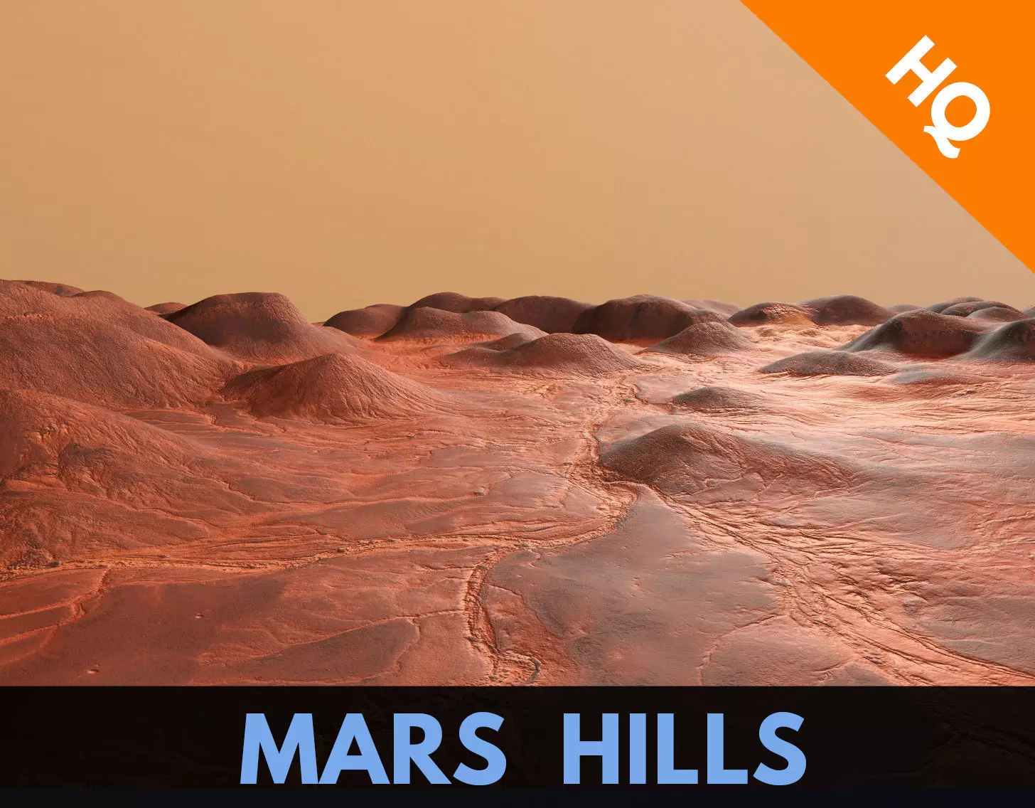 Mars Hills  Planet Mountain Terrain Landscape Desert PBR 05 Low-poly 3D model_0