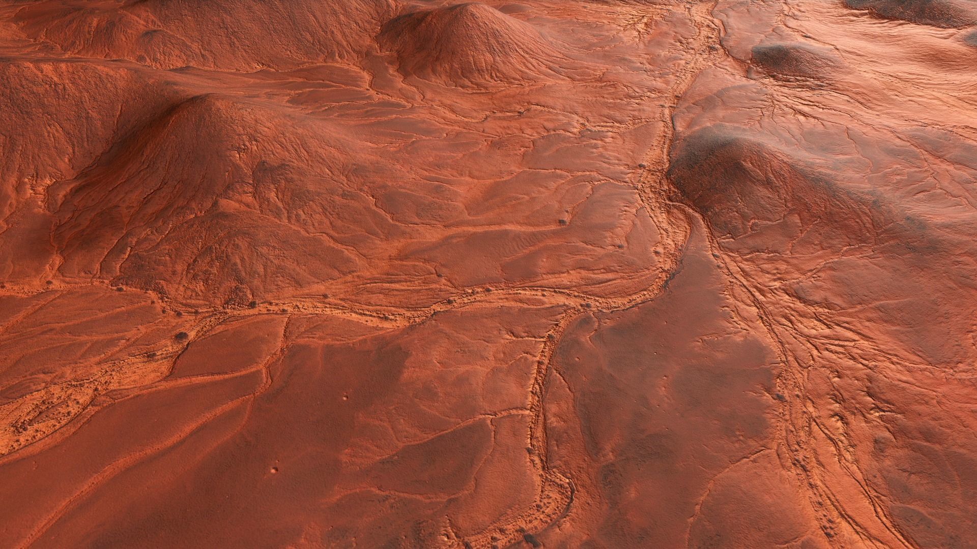 Mars Hills  Planet Mountain Terrain Landscape Desert PBR 05 Low-poly 3D model_15