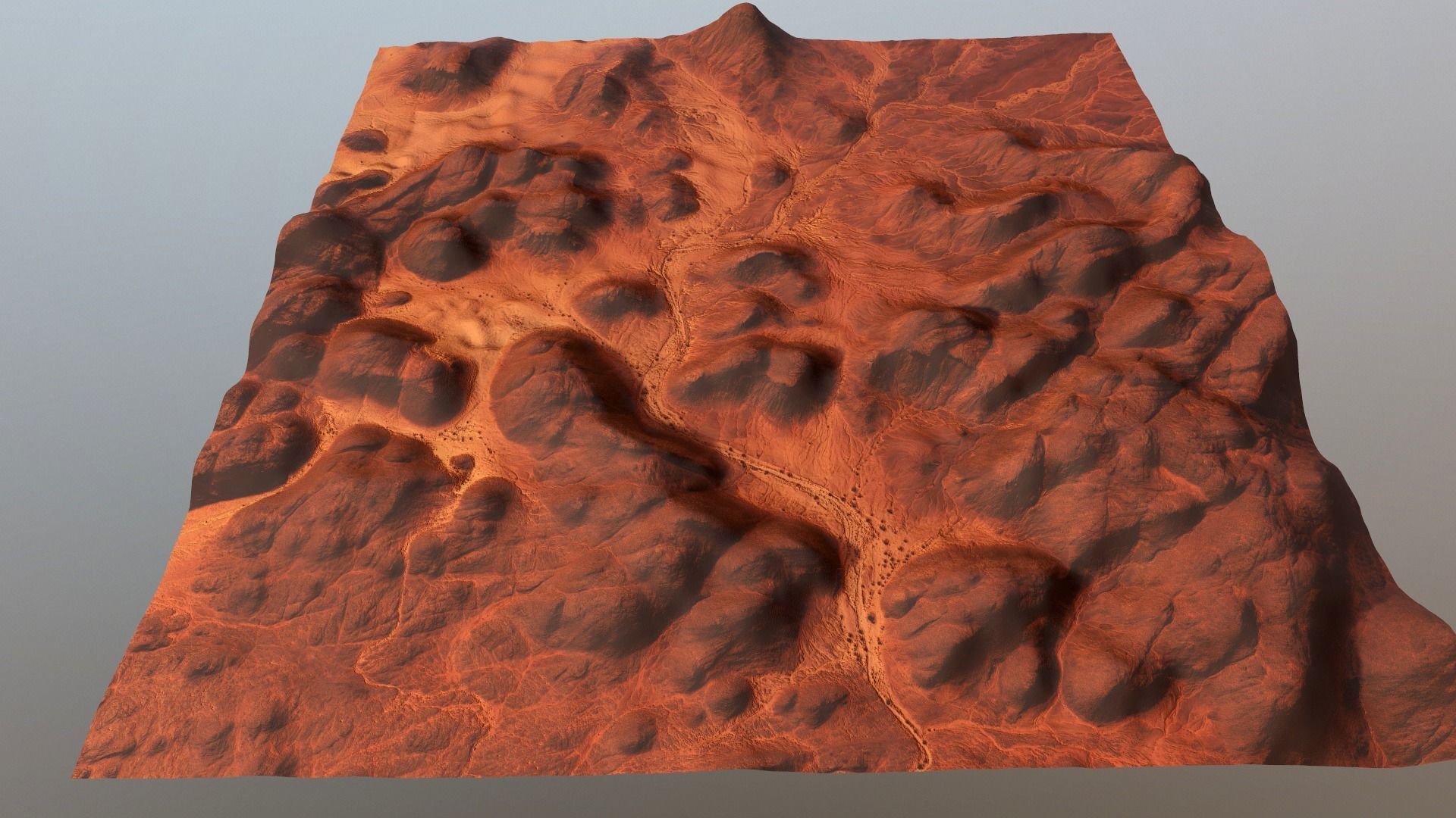 Mars Hills  Planet Mountain Terrain Landscape Desert PBR 05 Low-poly 3D model_21