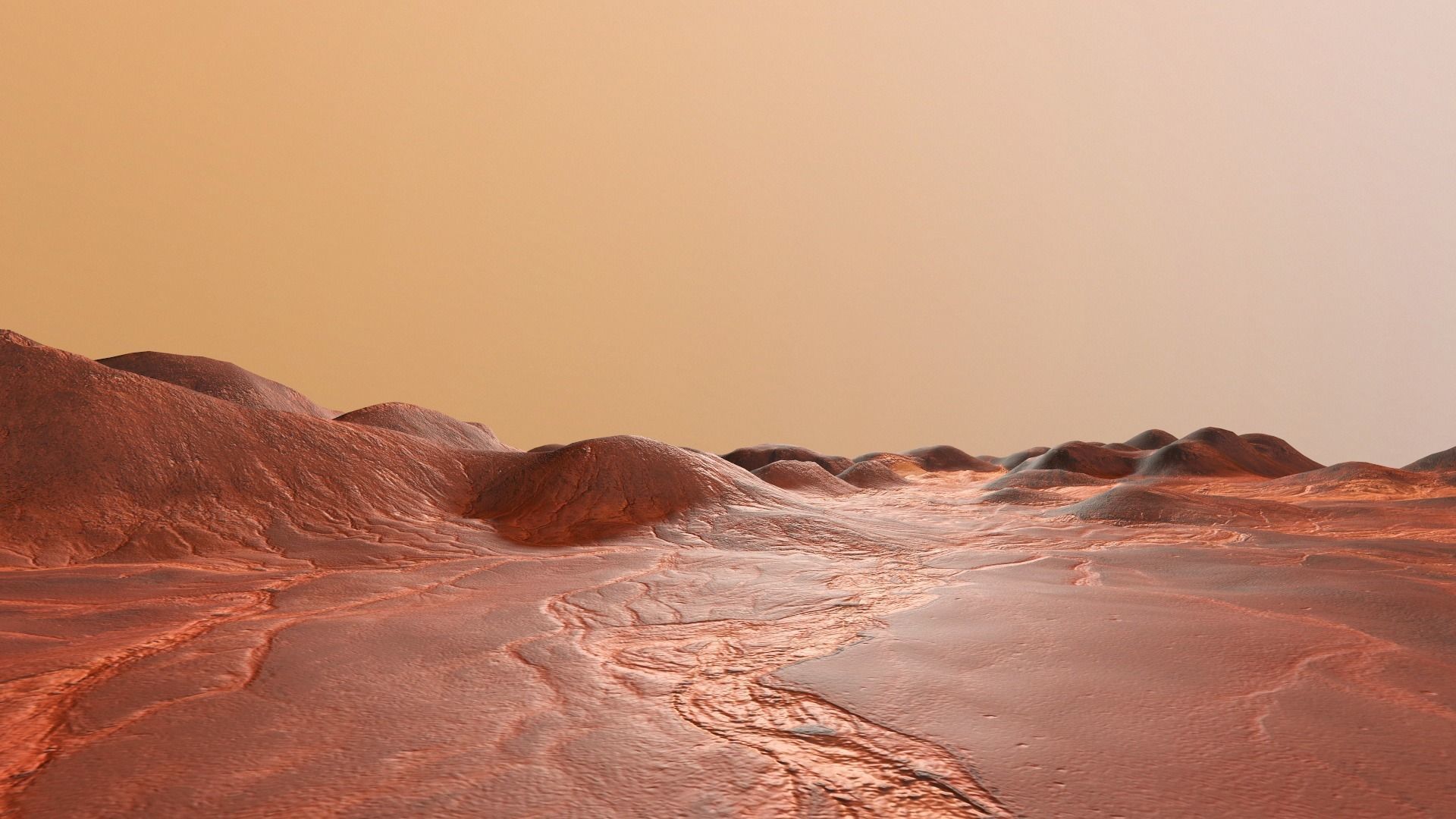 Mars Hills  Planet Mountain Terrain Landscape Desert PBR 05 Low-poly 3D model_16