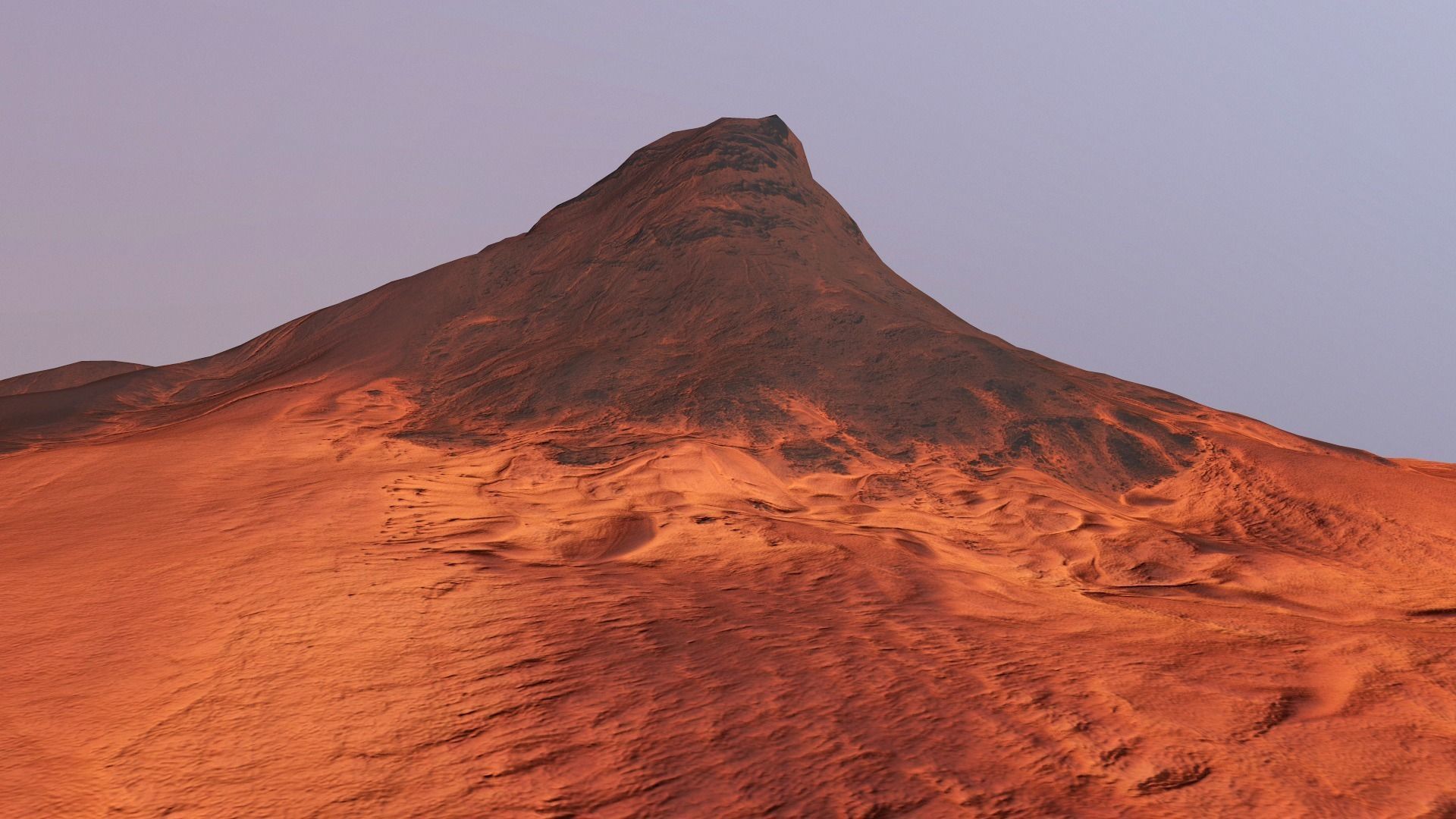Mars Mountain Desert Terrain Landscape Sufrace PBR 03 Low-poly 3D model_6