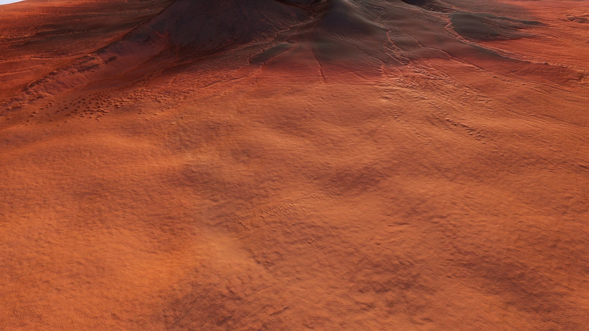 Mars Mountain Desert Terrain Landscape Sufrace PBR 03 Low-poly 3D model_10