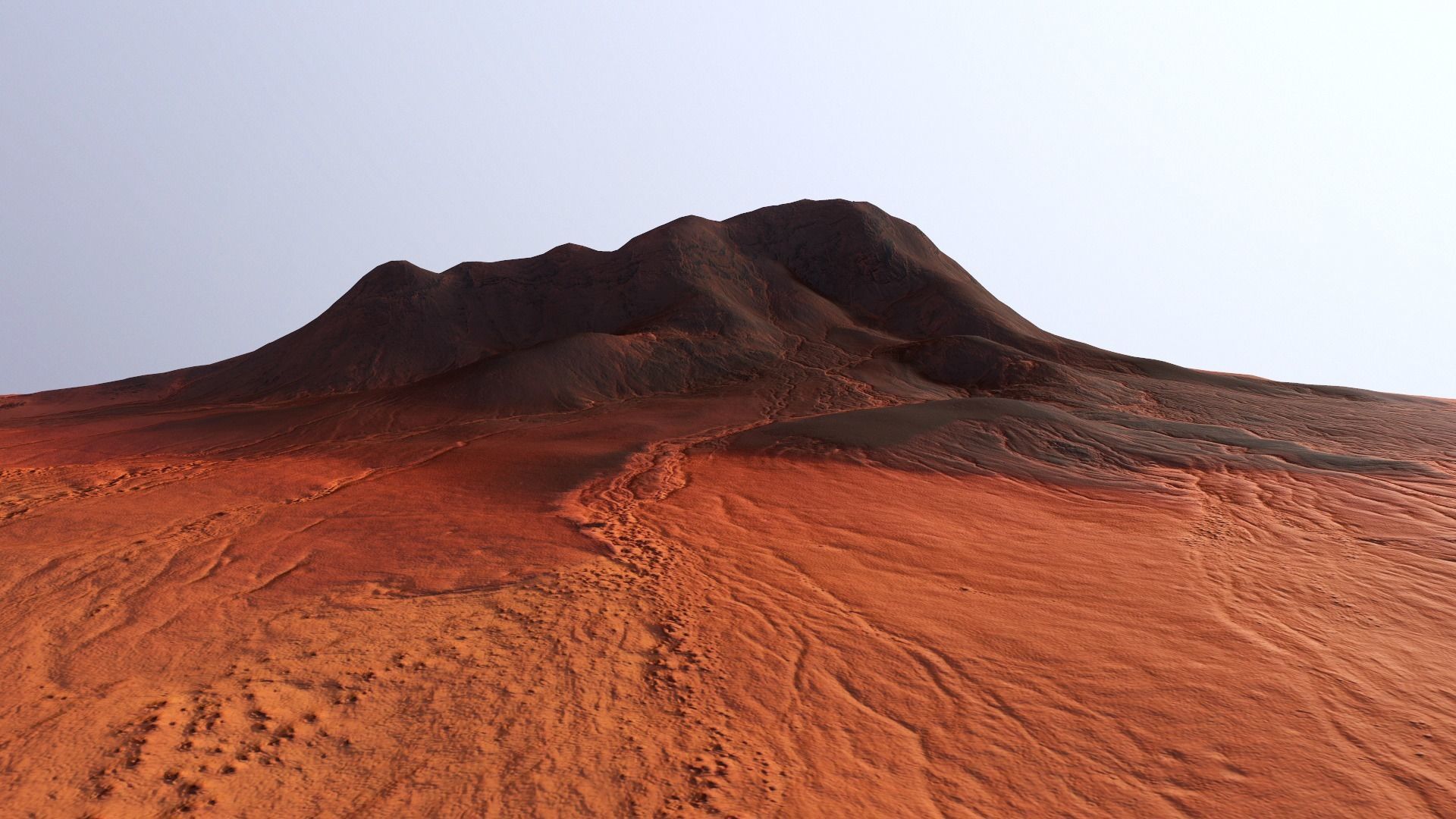 Mars Mountain Desert Terrain Landscape Sufrace PBR 03 Low-poly 3D model_19