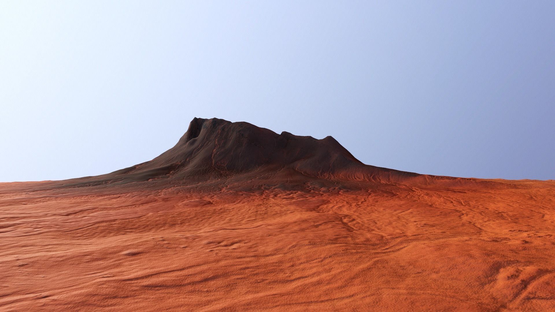 Mars Mountain Desert Terrain Landscape Sufrace PBR 03 Low-poly 3D model_16