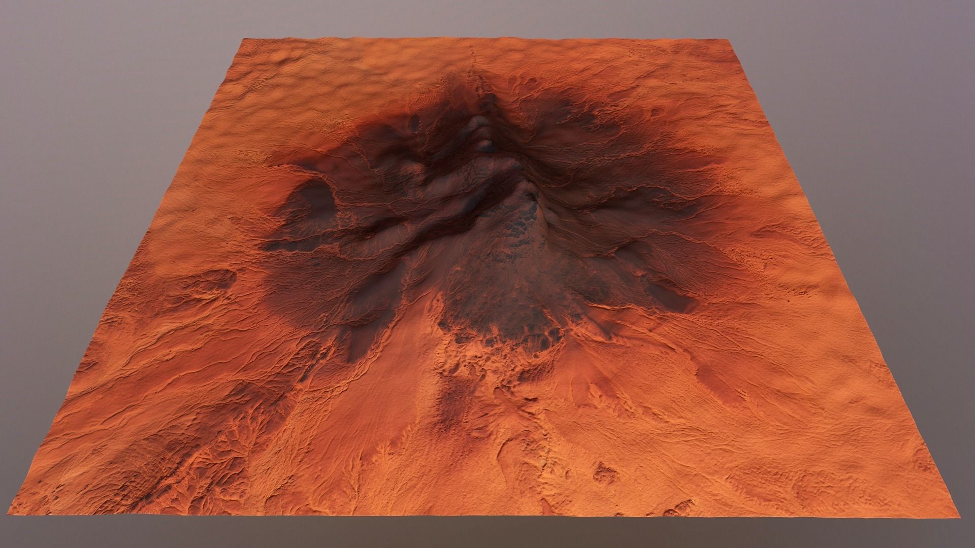 Mars Mountain Desert Terrain Landscape Sufrace PBR 03 Low-poly 3D model_24