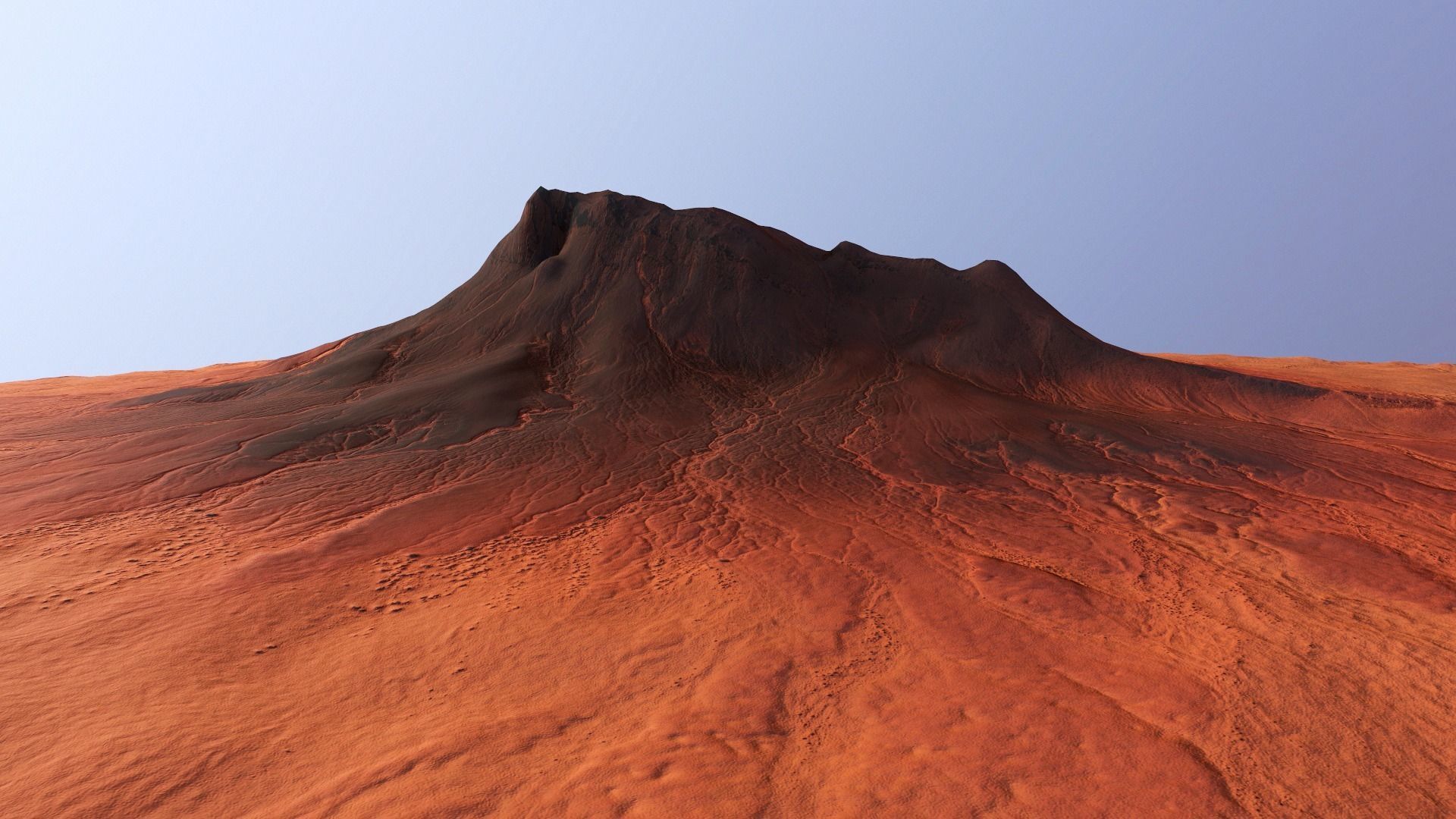 Mars Mountain Desert Terrain Landscape Sufrace PBR 03 Low-poly 3D model_8