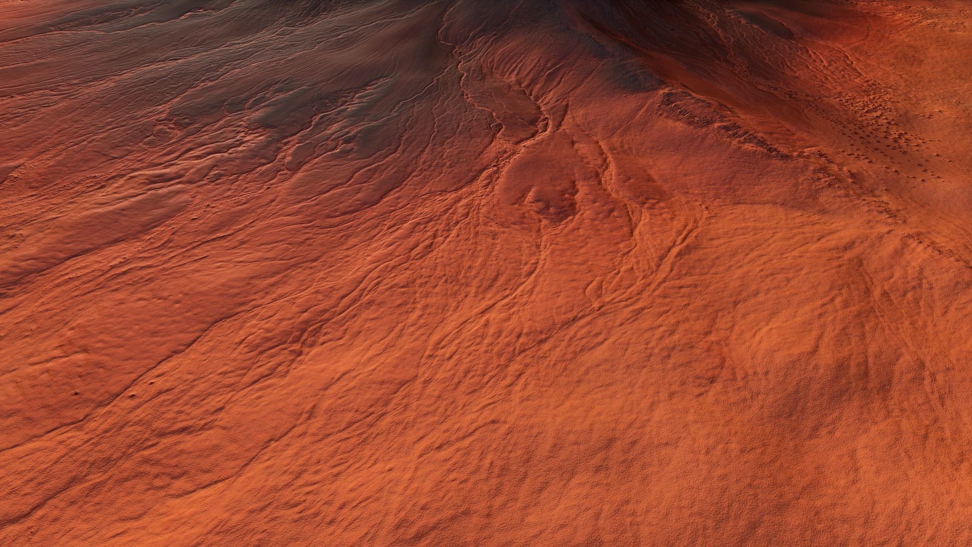 Mars Mountain Desert Terrain Landscape Sufrace PBR 03 Low-poly 3D model_11