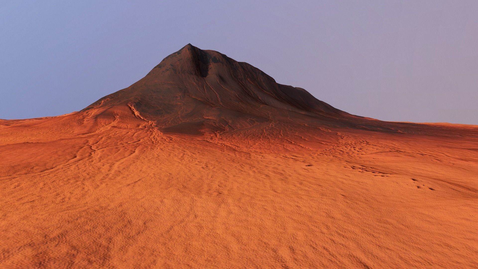 Mars Mountain Desert Terrain Landscape Sufrace PBR 03 Low-poly 3D model_17