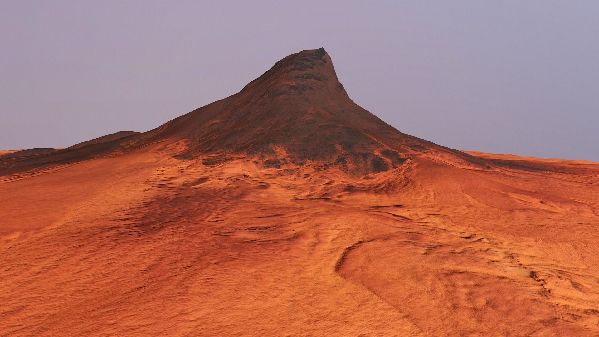 Mars Mountain Desert Terrain Landscape Sufrace PBR 03 Low-poly 3D model_18