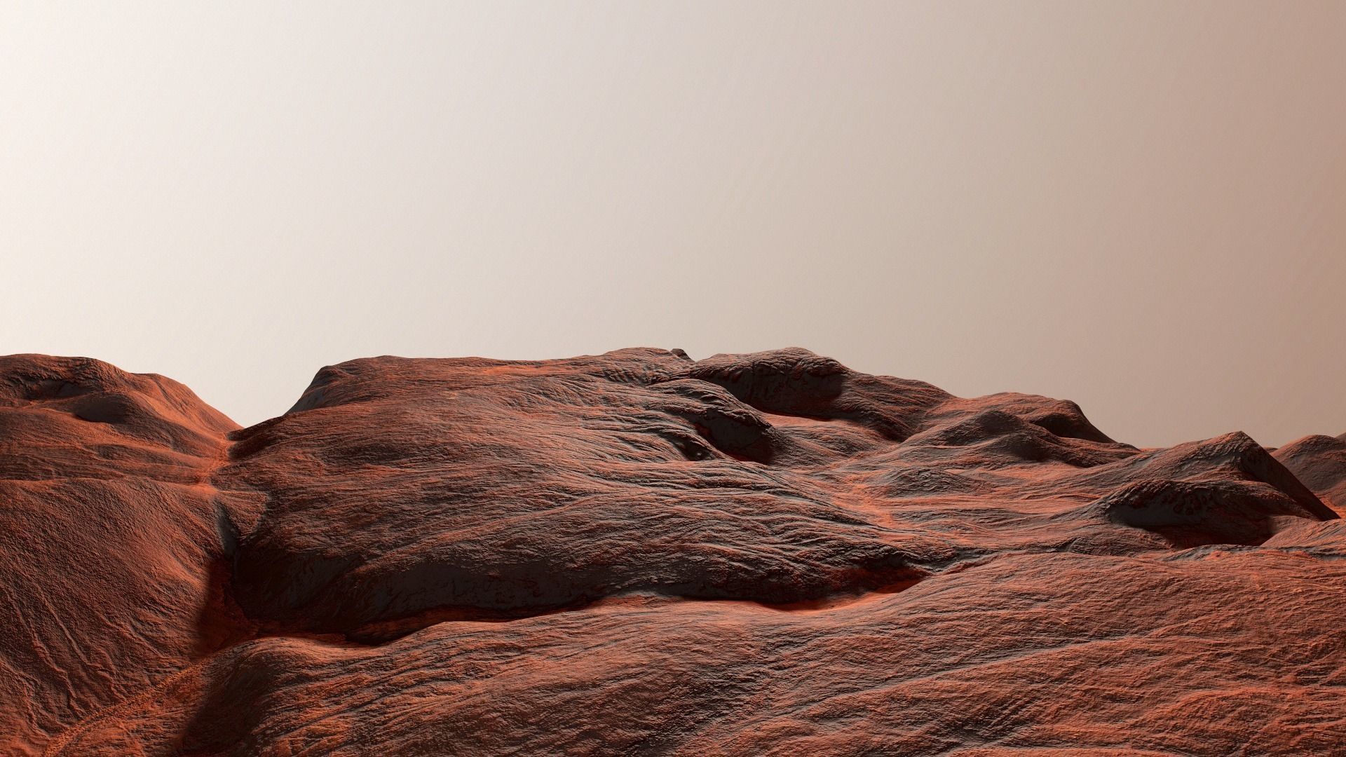 Hills Mars Planet Mountain Terrain Landscape Desert PBR 04 Low-poly 3D model_7