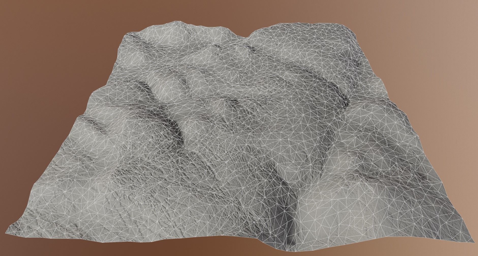 Hills Mars Planet Mountain Terrain Landscape Desert PBR 04 Low-poly 3D model_26