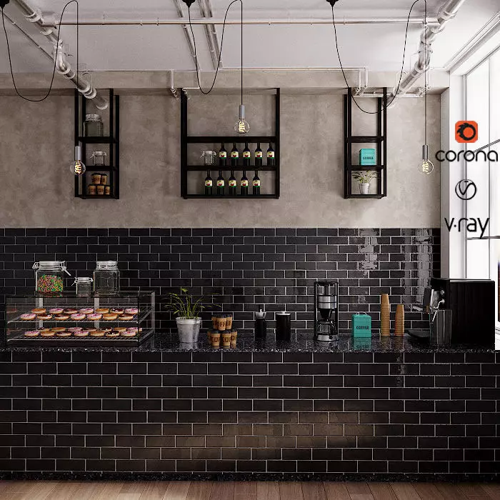 coffee house 3D model_0