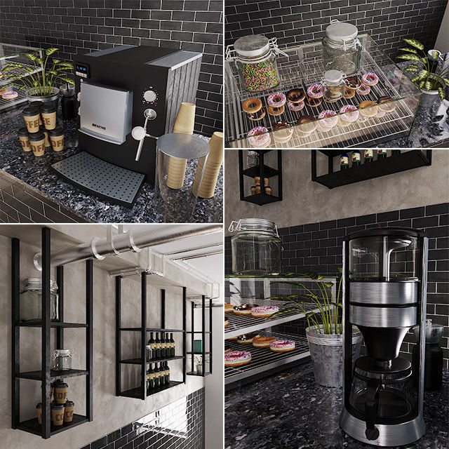 coffee house 3D model_1