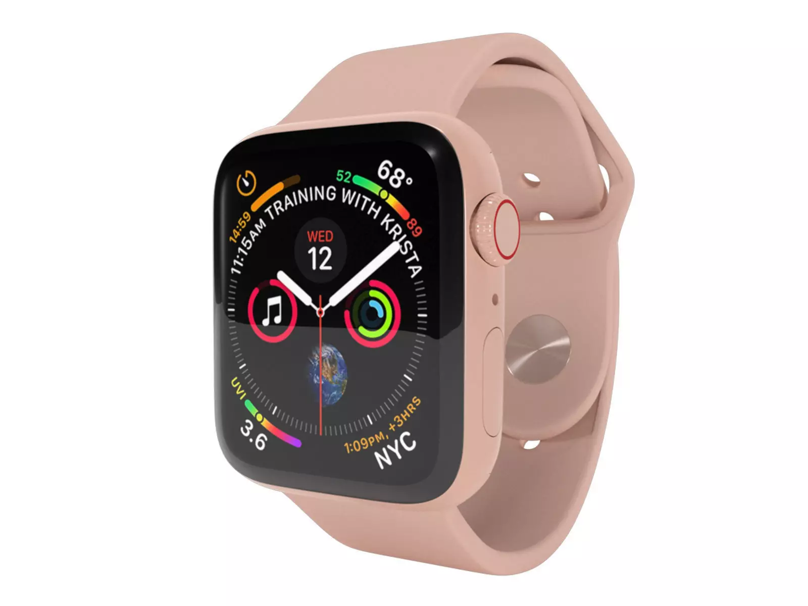 Apple Watch Series 4 Gold Aluminum Case 3D model_0