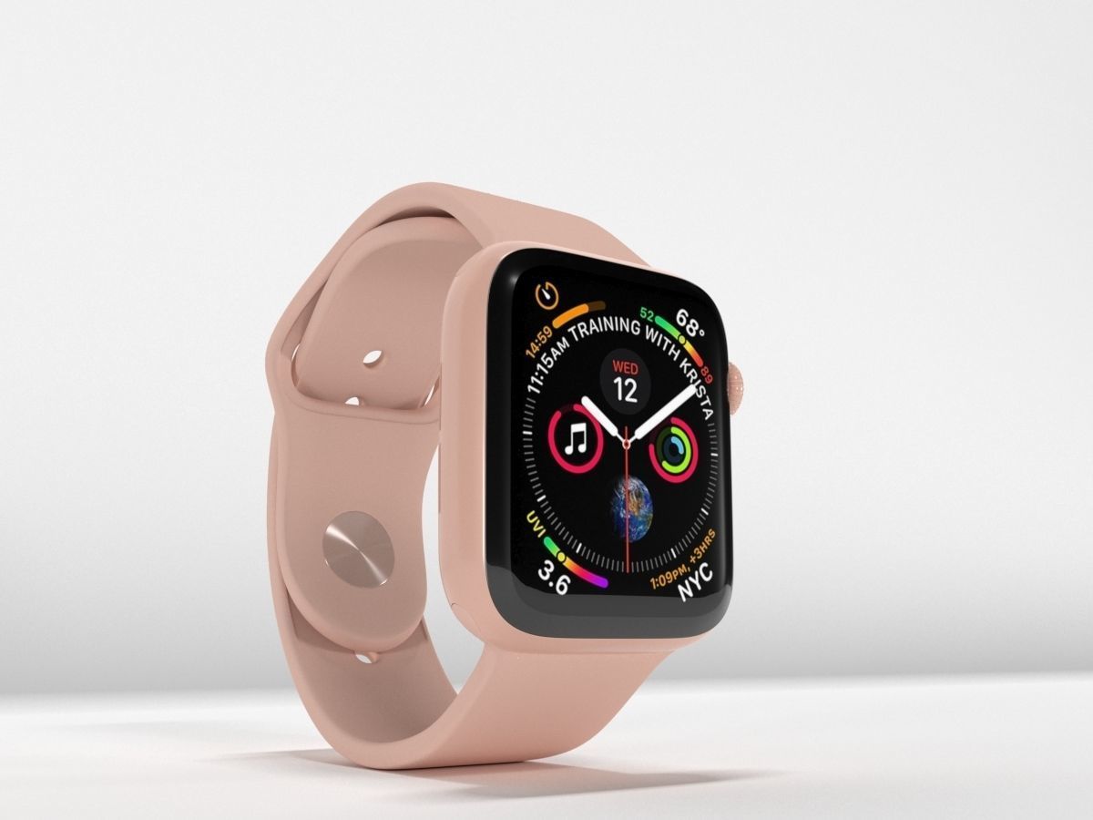 Apple Watch Series 4 Gold Aluminum Case 3D model_8