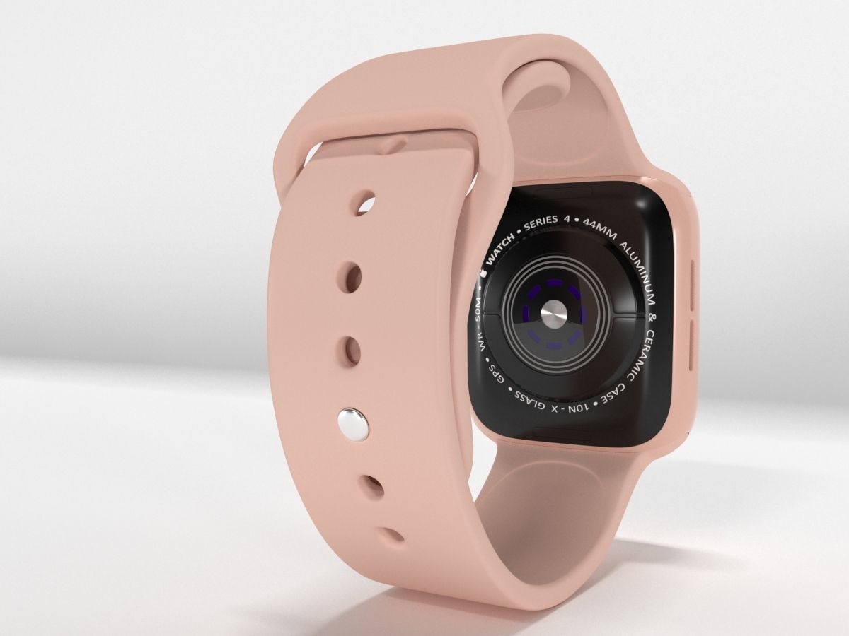 Apple Watch Series 4 Gold Aluminum Case 3D model_9