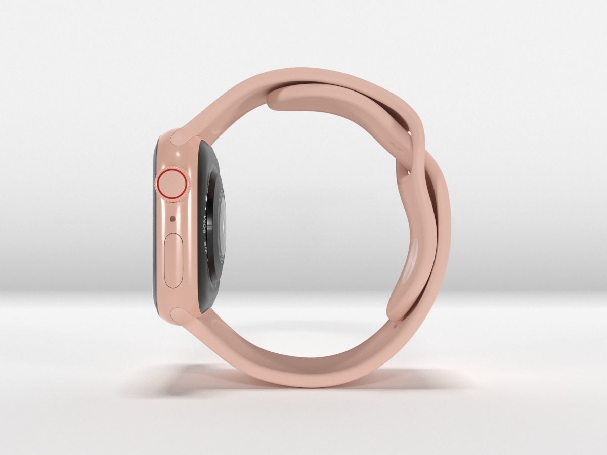 Apple Watch Series 4 Gold Aluminum Case 3D model_3