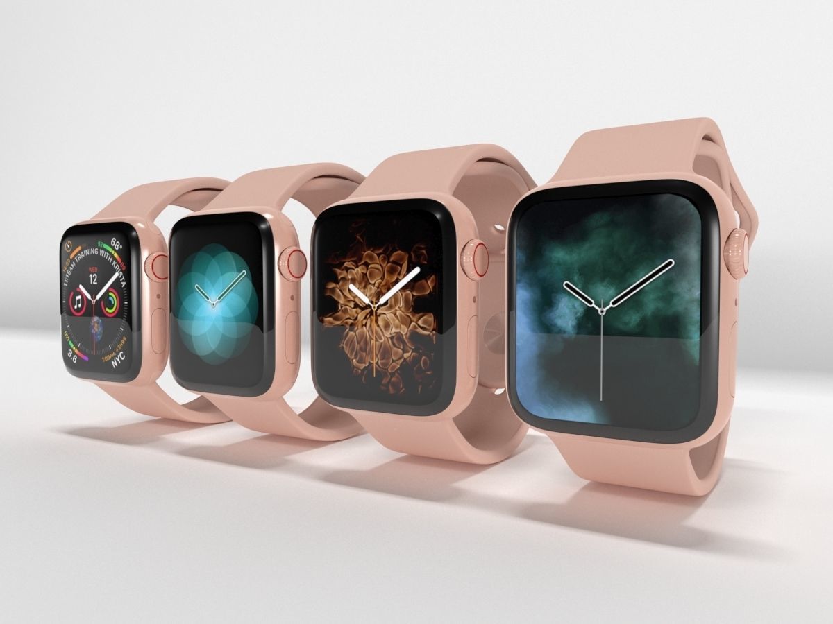 Apple Watch Series 4 Gold Aluminum Case 3D model_12