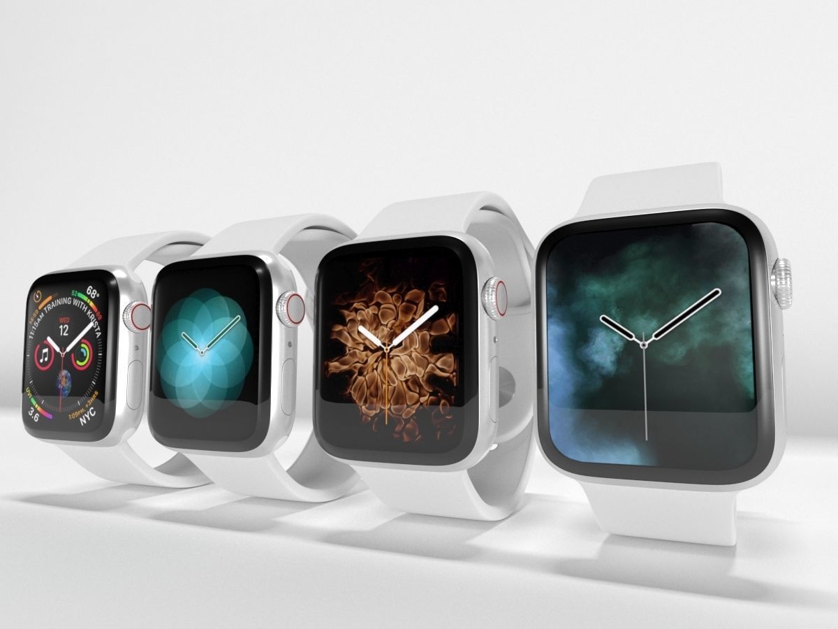  Apple Watch Series 4 Silver Aluminum Case 3D model_12