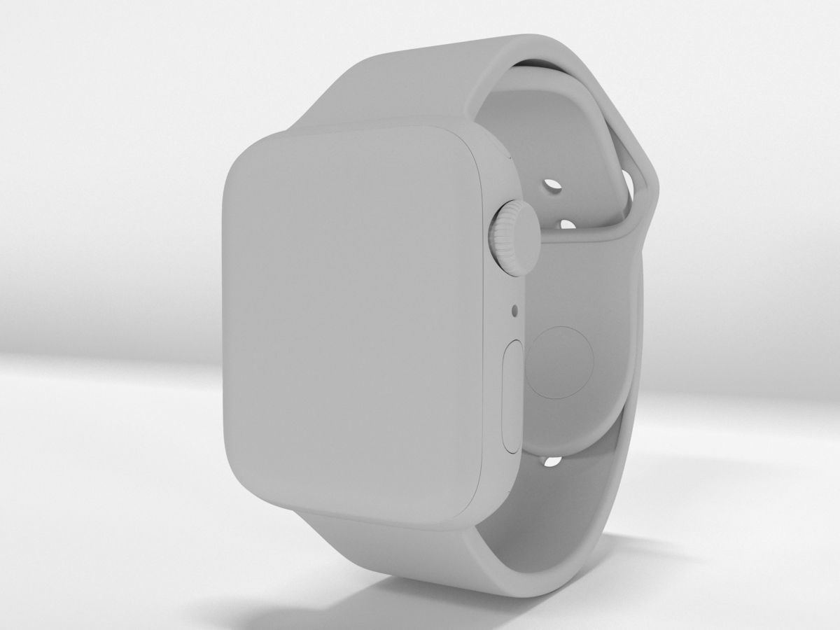  Apple Watch Series 4 Silver Aluminum Case 3D model_13
