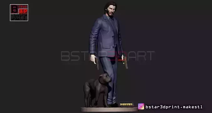Keanu Reeves - John Wick  3D print model