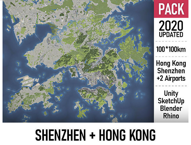 Hong Kong - Shenzhen 3D Model Collection