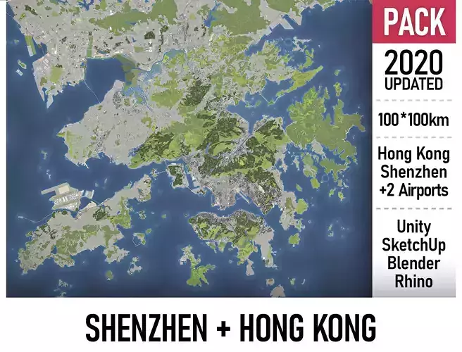 Hong Kong - Shenzhen 3D Model Collection