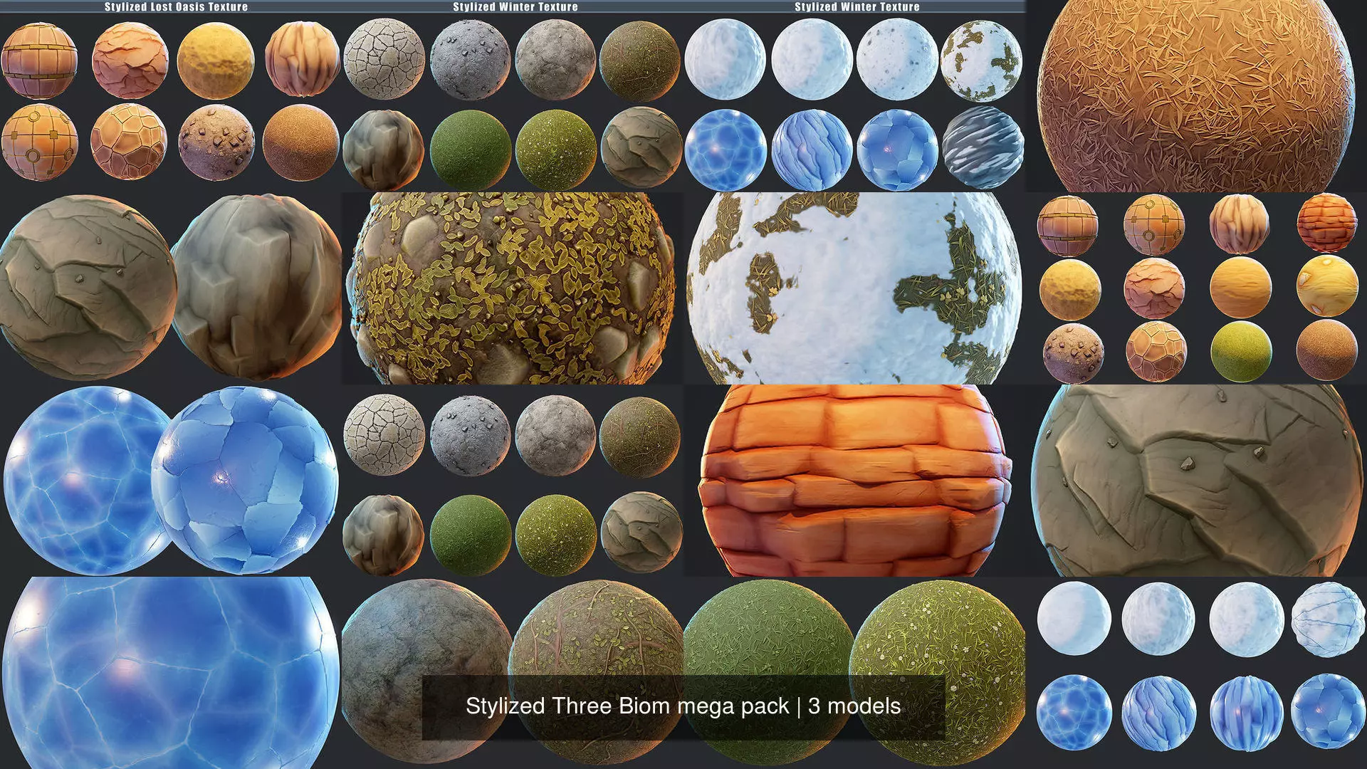 Stylized Three Biom mega pack Texture_0
