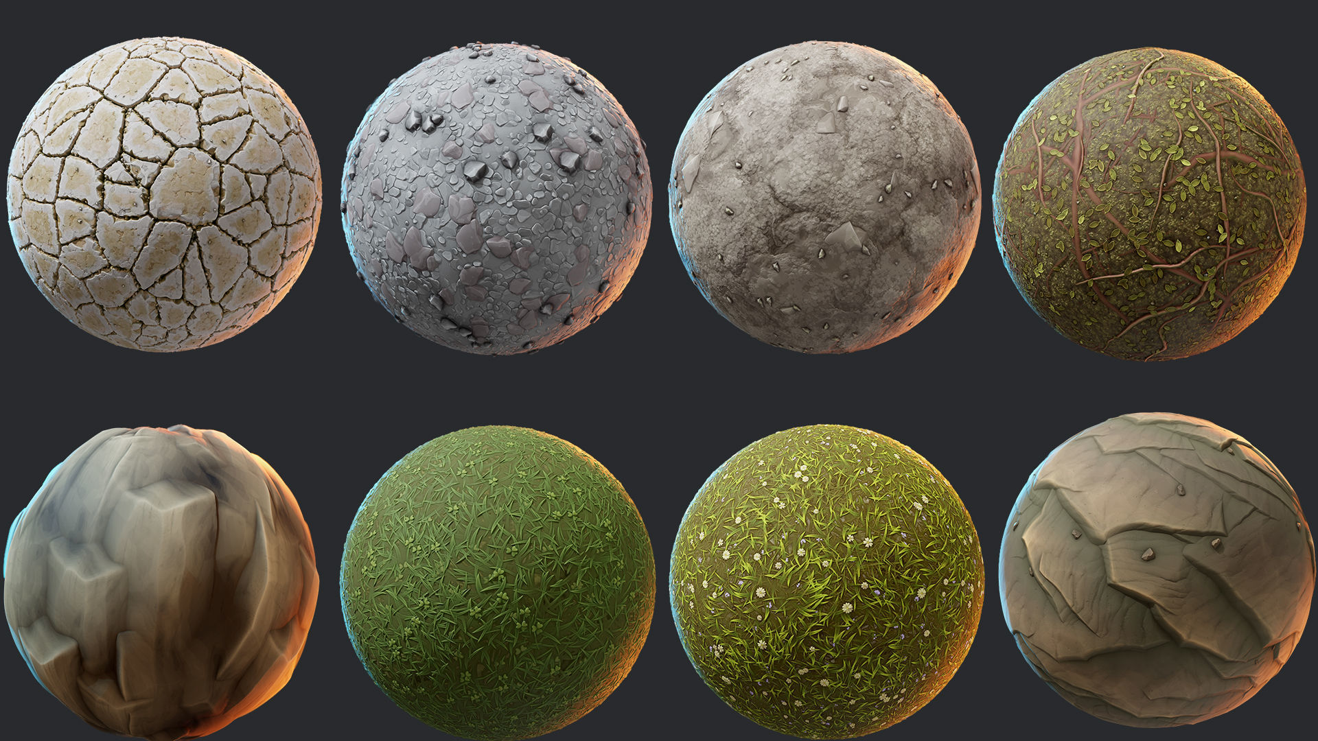 Stylized Three Biom mega pack Texture_9