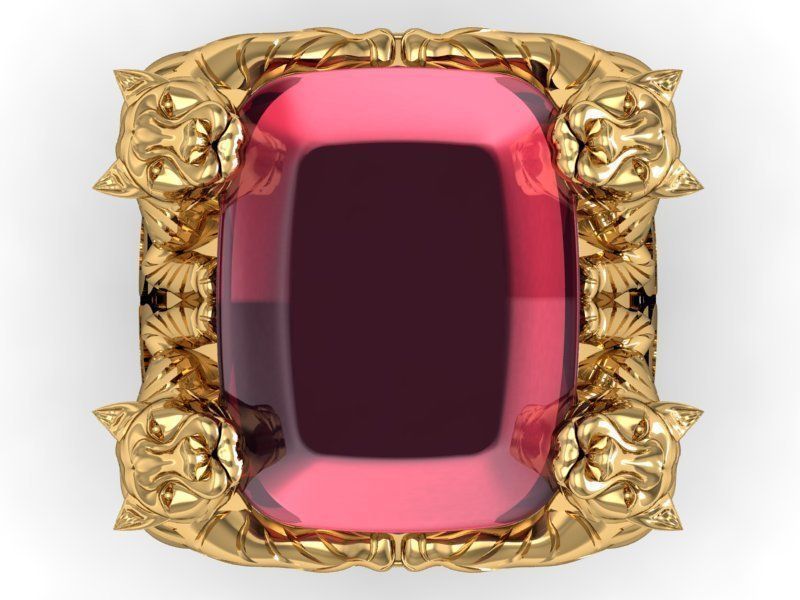 ring four tiger 3D print model_3