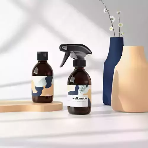 Spray Bottle and fliptop 250ml 3D model