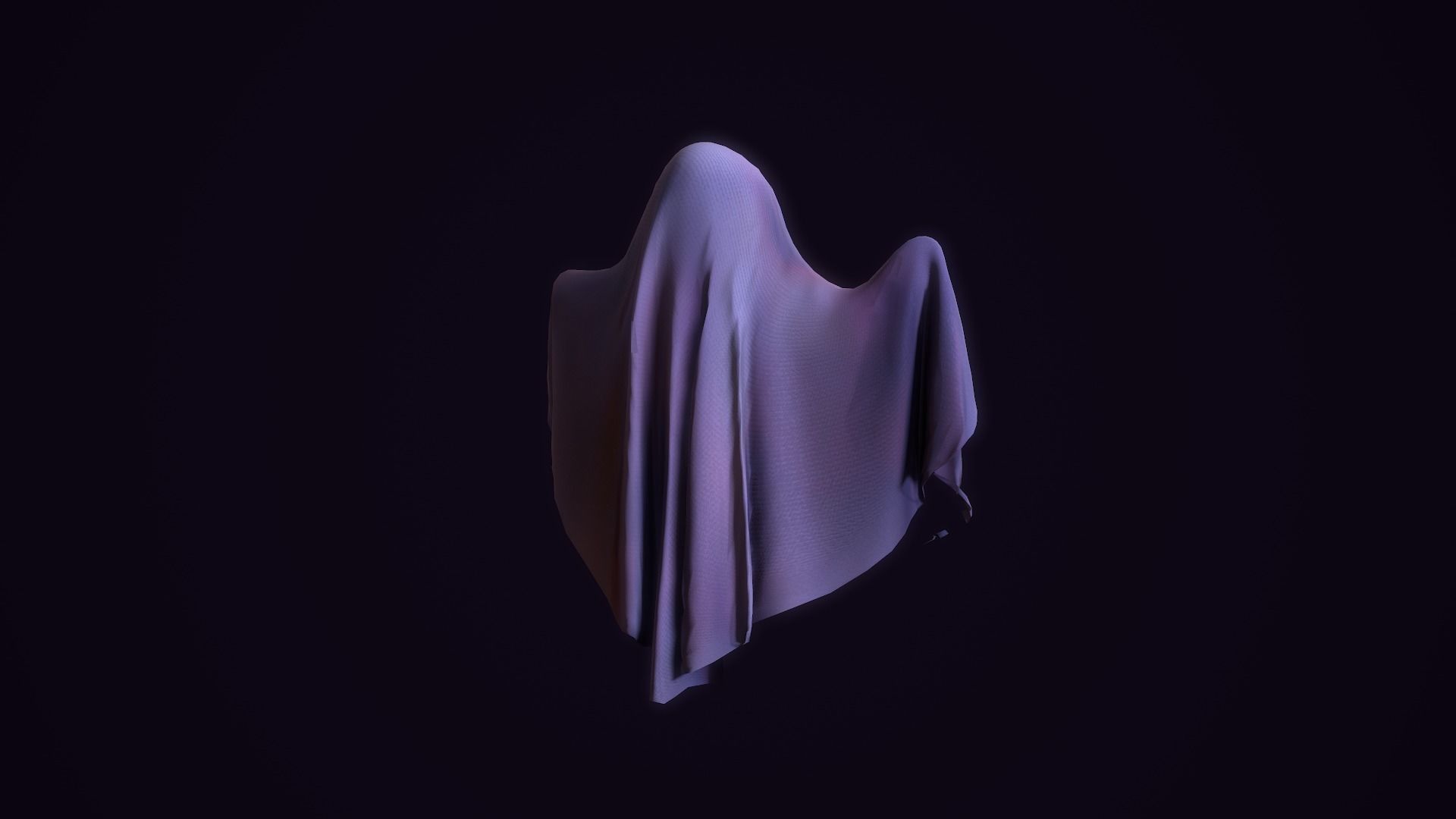 Ghost Toon Low-poly 3D model_10