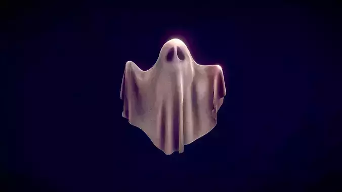 Ghost Toon Low-poly 3D model
