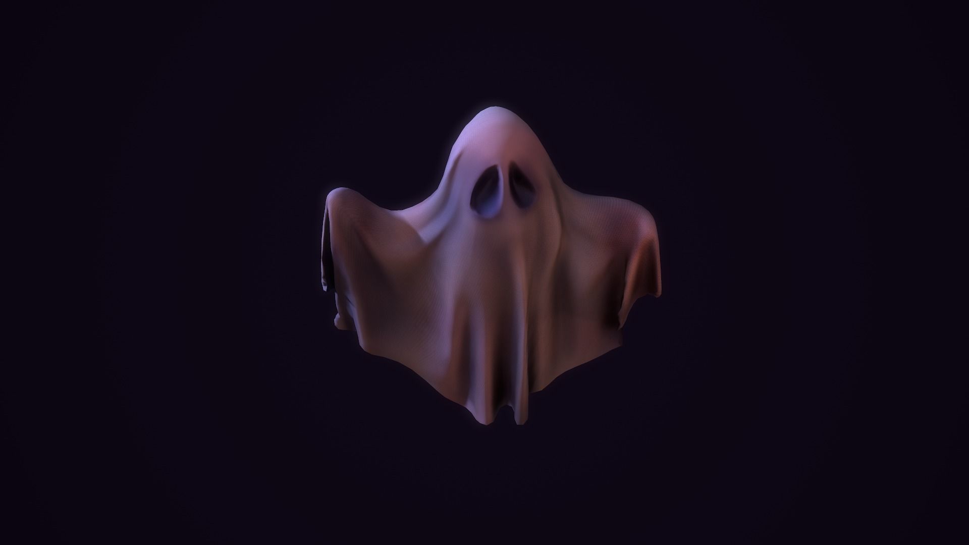 Ghost Toon Low-poly 3D model_14