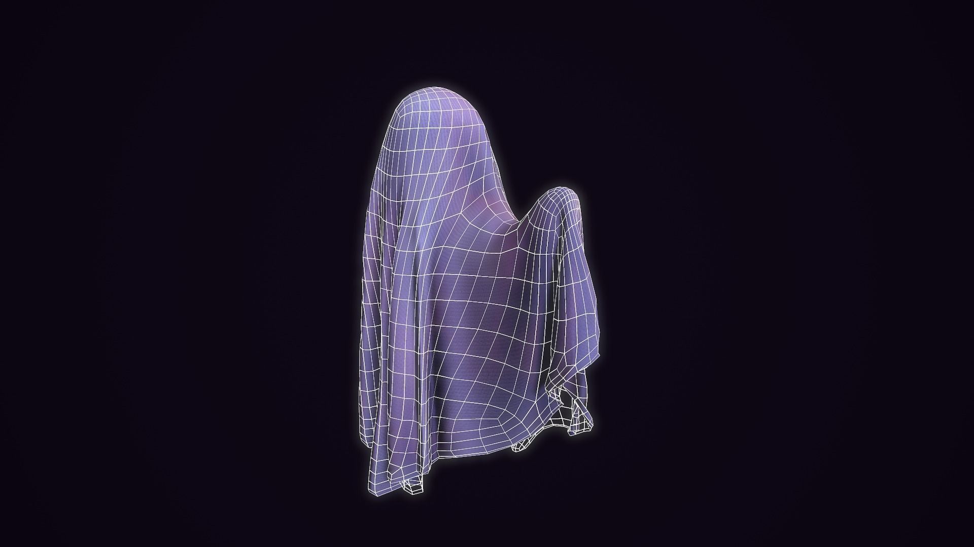 Ghost Toon Low-poly 3D model_6