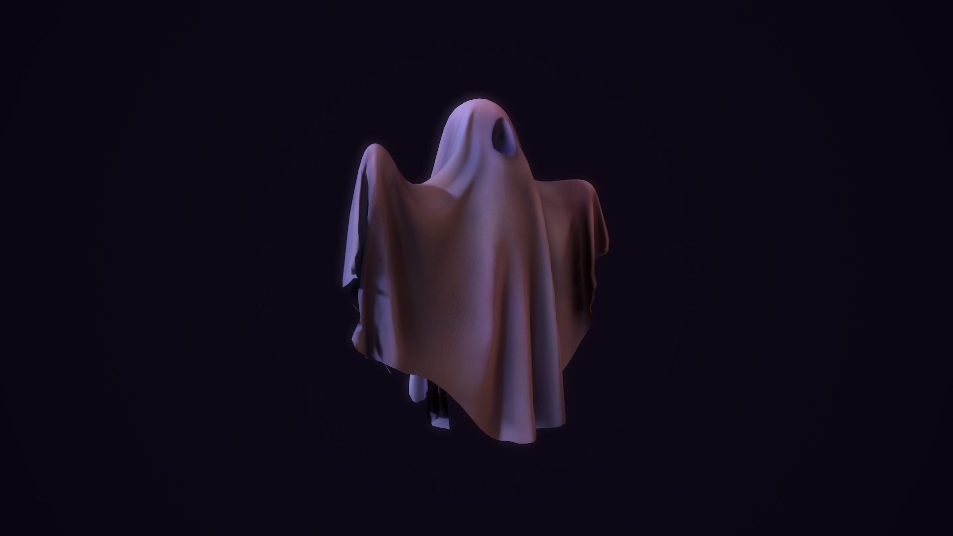Ghost Toon Low-poly 3D model_9