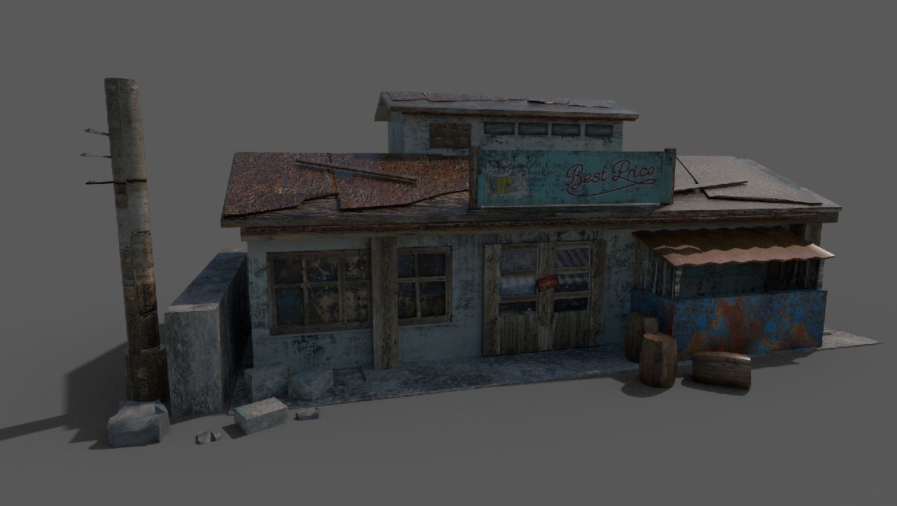 broken home 3D model_1